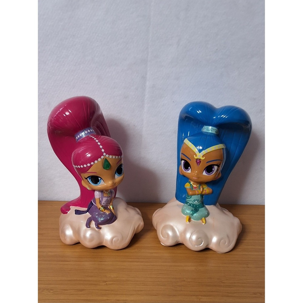 Pair Of Shimmer & Shine Piggy Banks. Missing Stoppers. Lot Of 2